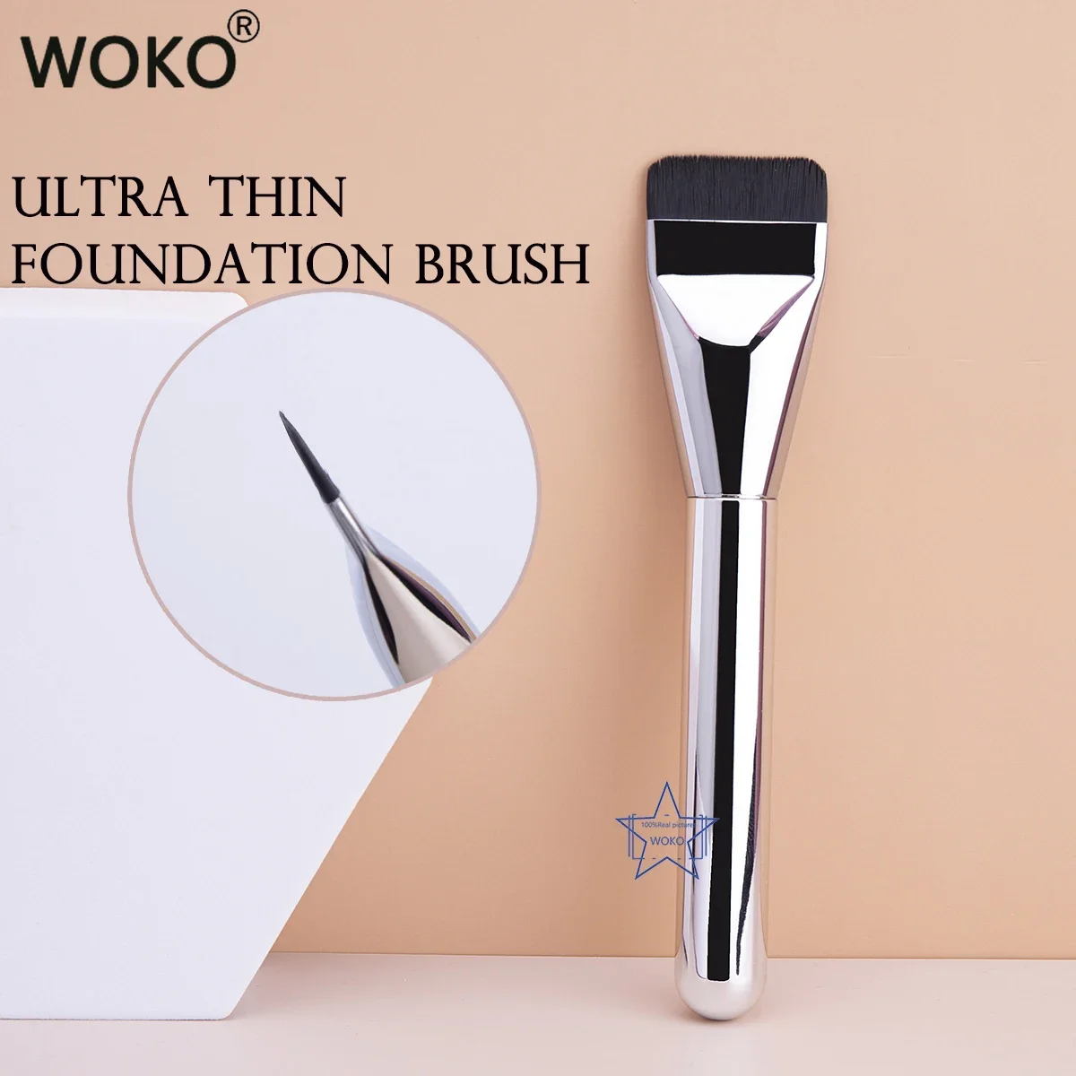 Beauty Queen Makeup - Ultra Thin Foundation Brush Lightweight and