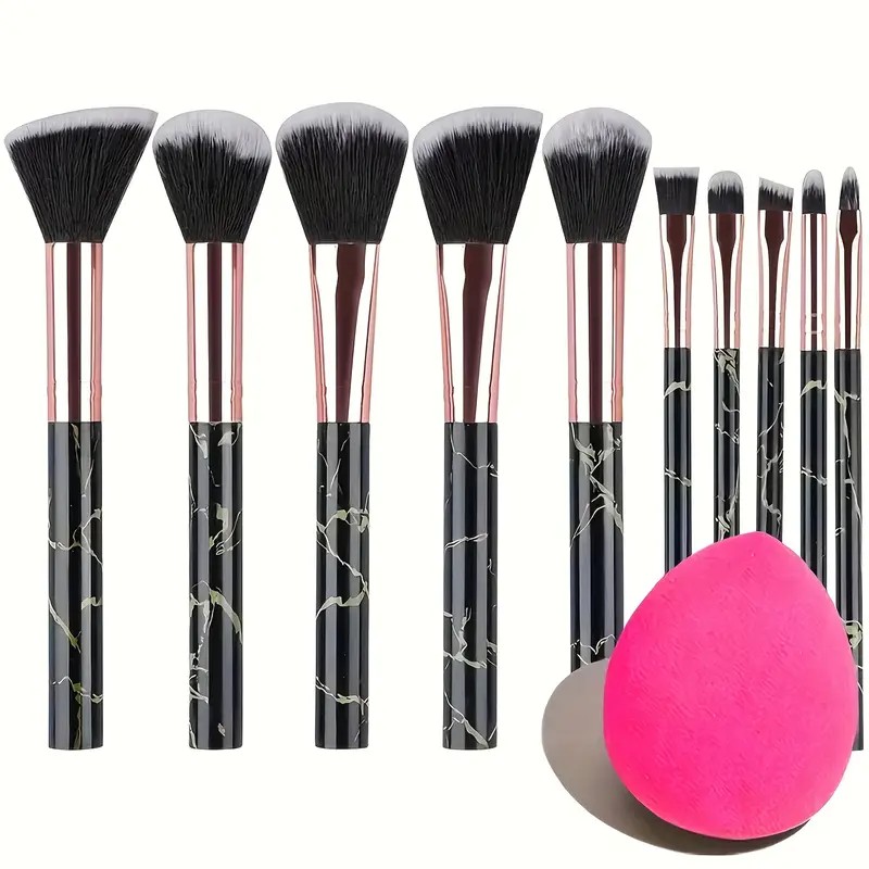 10-Piece Marble Brush Set + Be - огляд і ціна Beauty Makeup Gift Sets