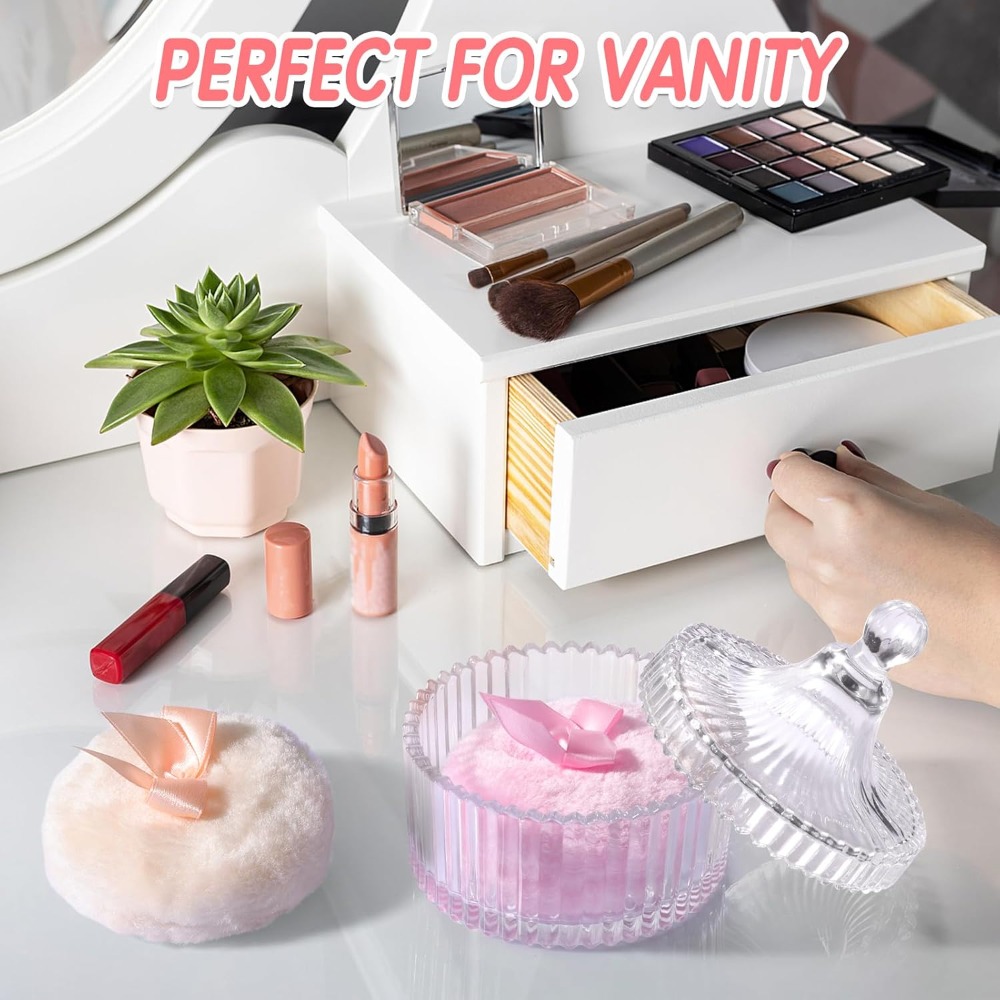 Powder Puff with Glass Storage - огляд і ціна Beauty Makeup Gift Sets