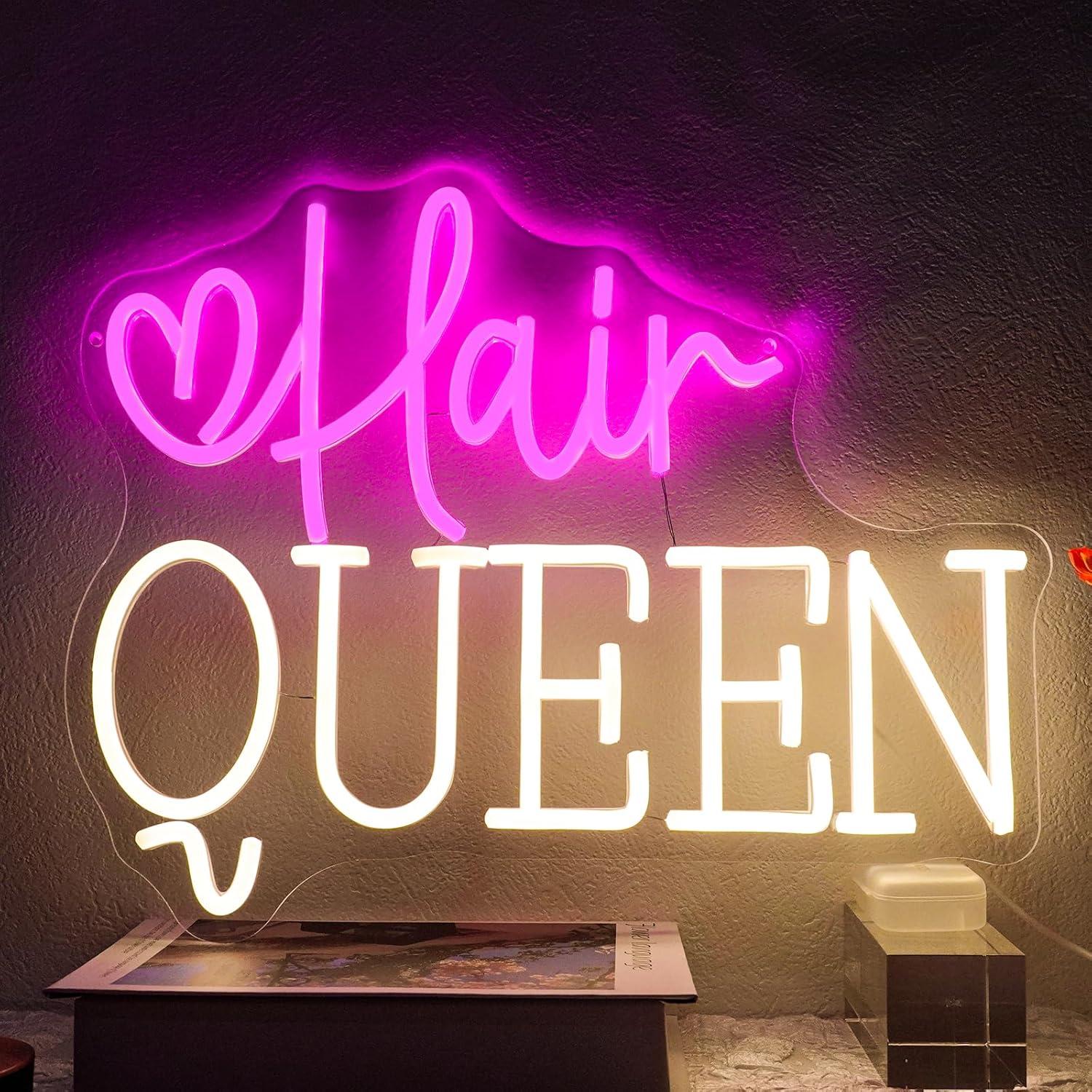 Hair Queen Neon Sign Dimmable  - огляд і ціна Beauty Makeup Stores