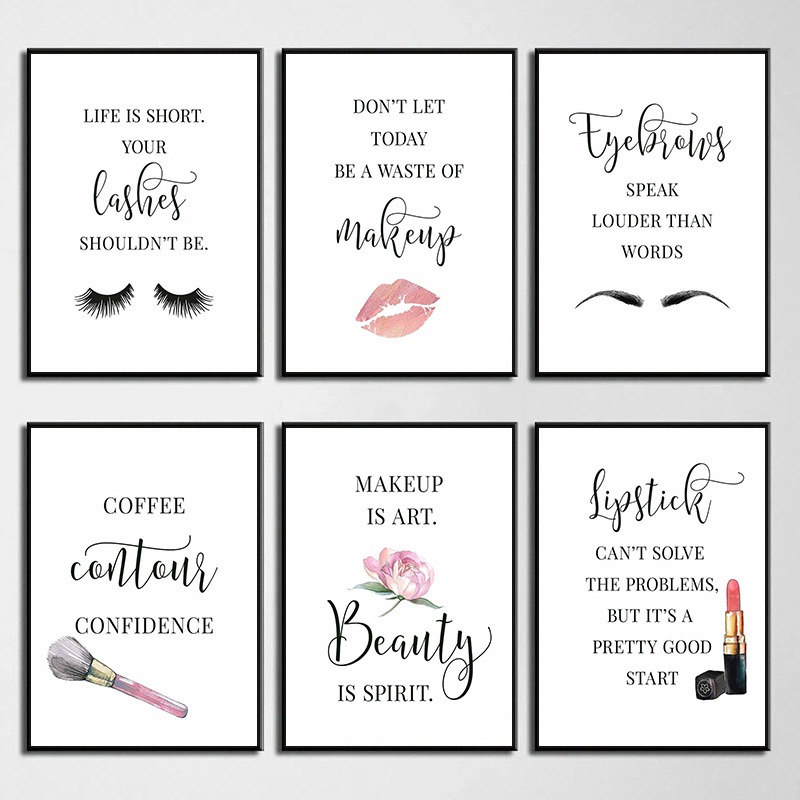 Makeup Quotes Poster Eyelash E - огляд і ціна Makeup Is Beauty Quotes