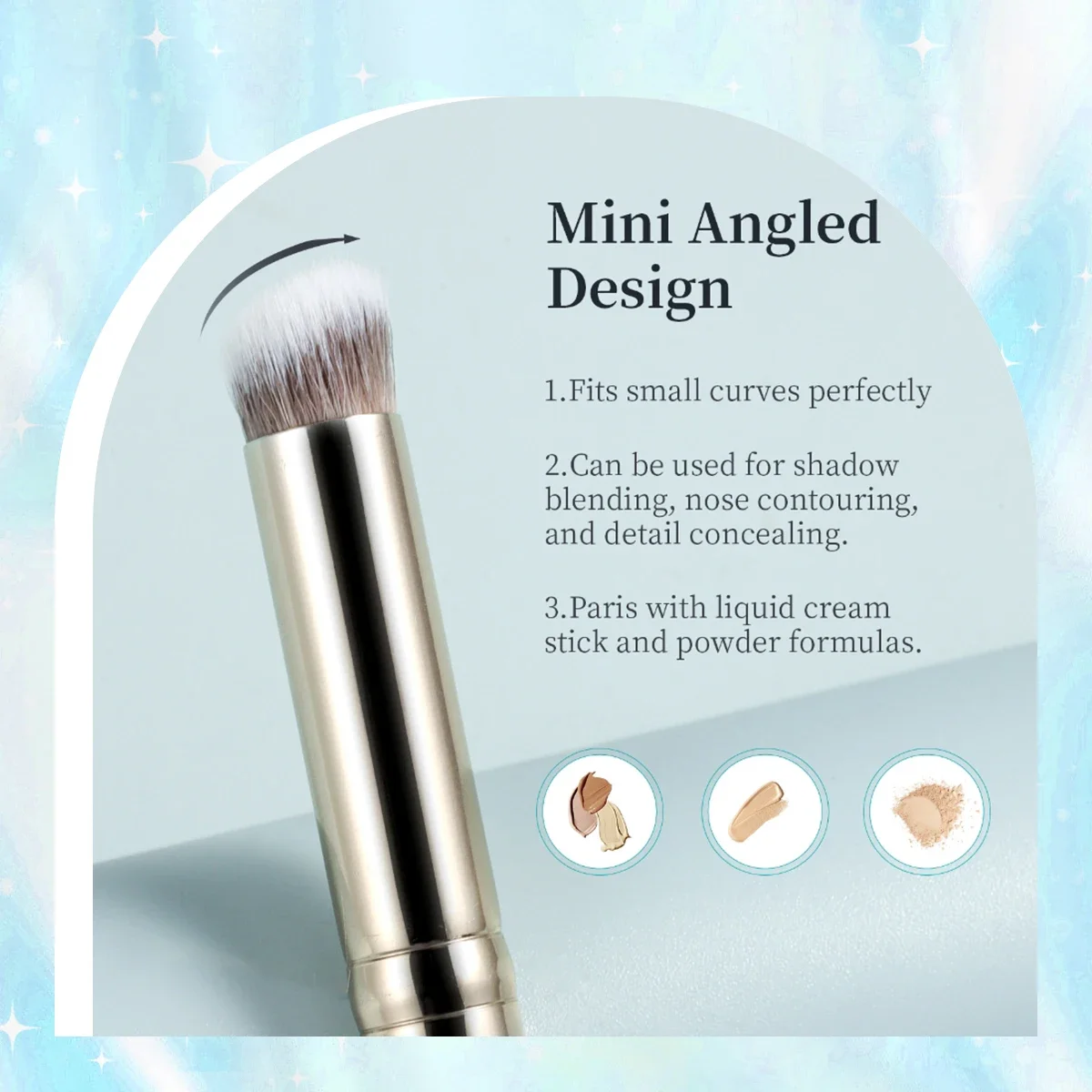 Angled Concealer Makeup Brush  - огляд і ціна Beauty Queen Makeup